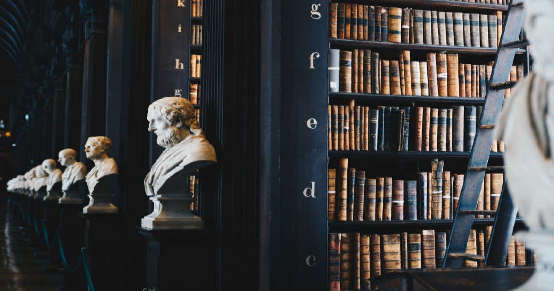 Bookshelves and Busts
