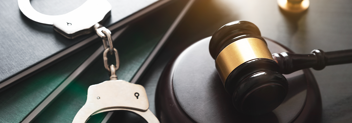 Crime and Violence Concept with Handcuffs